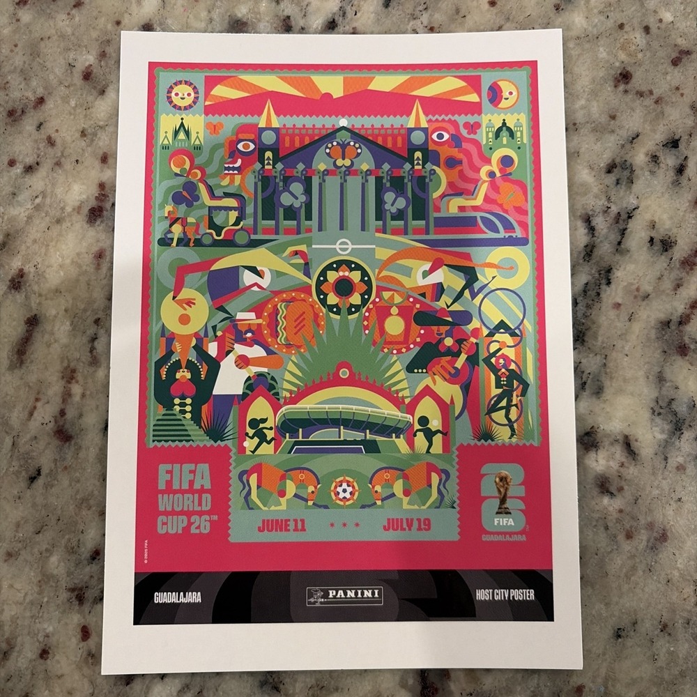 Panini Guadalajara Host City Poster Card 5x7 Mexico 2026 World Cup Rare